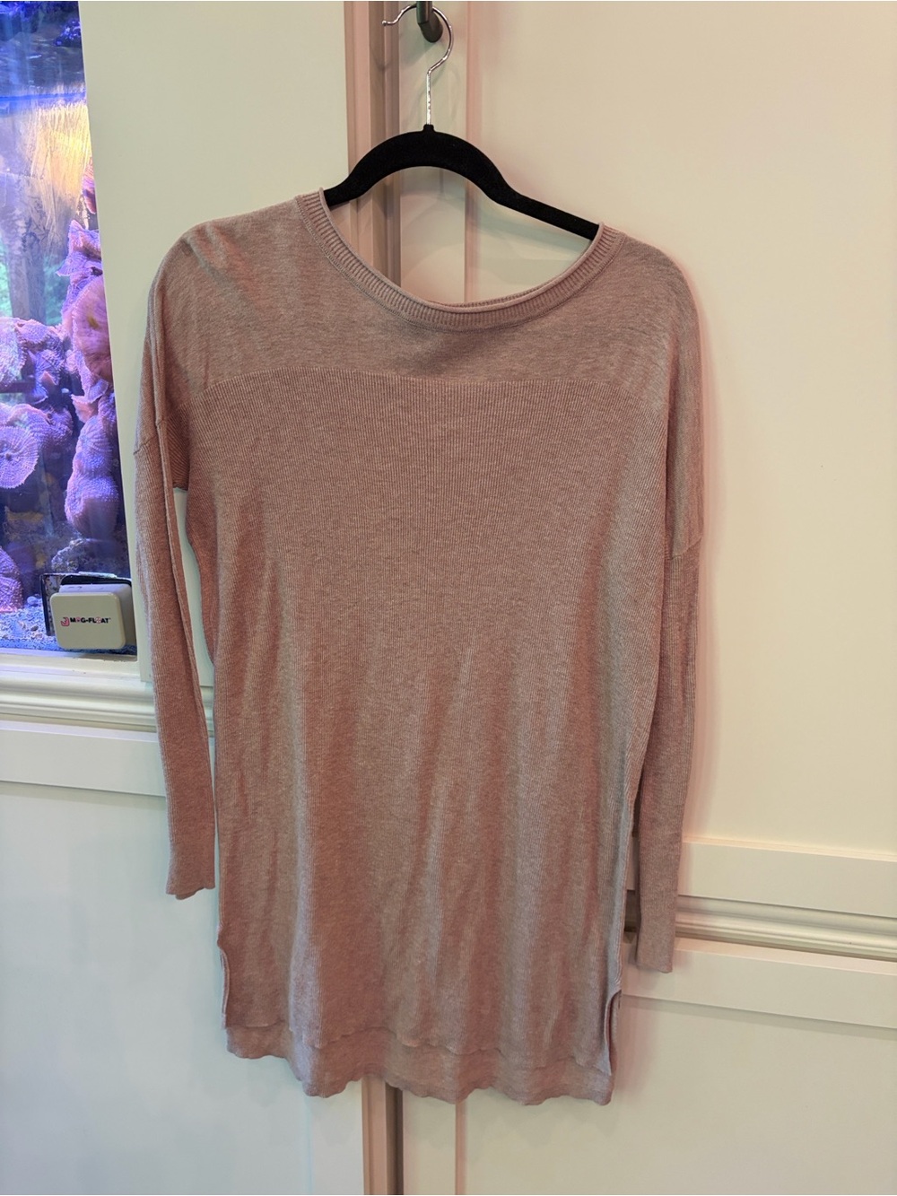CAbi Mauve Long-Sleeve Tunic Sweater